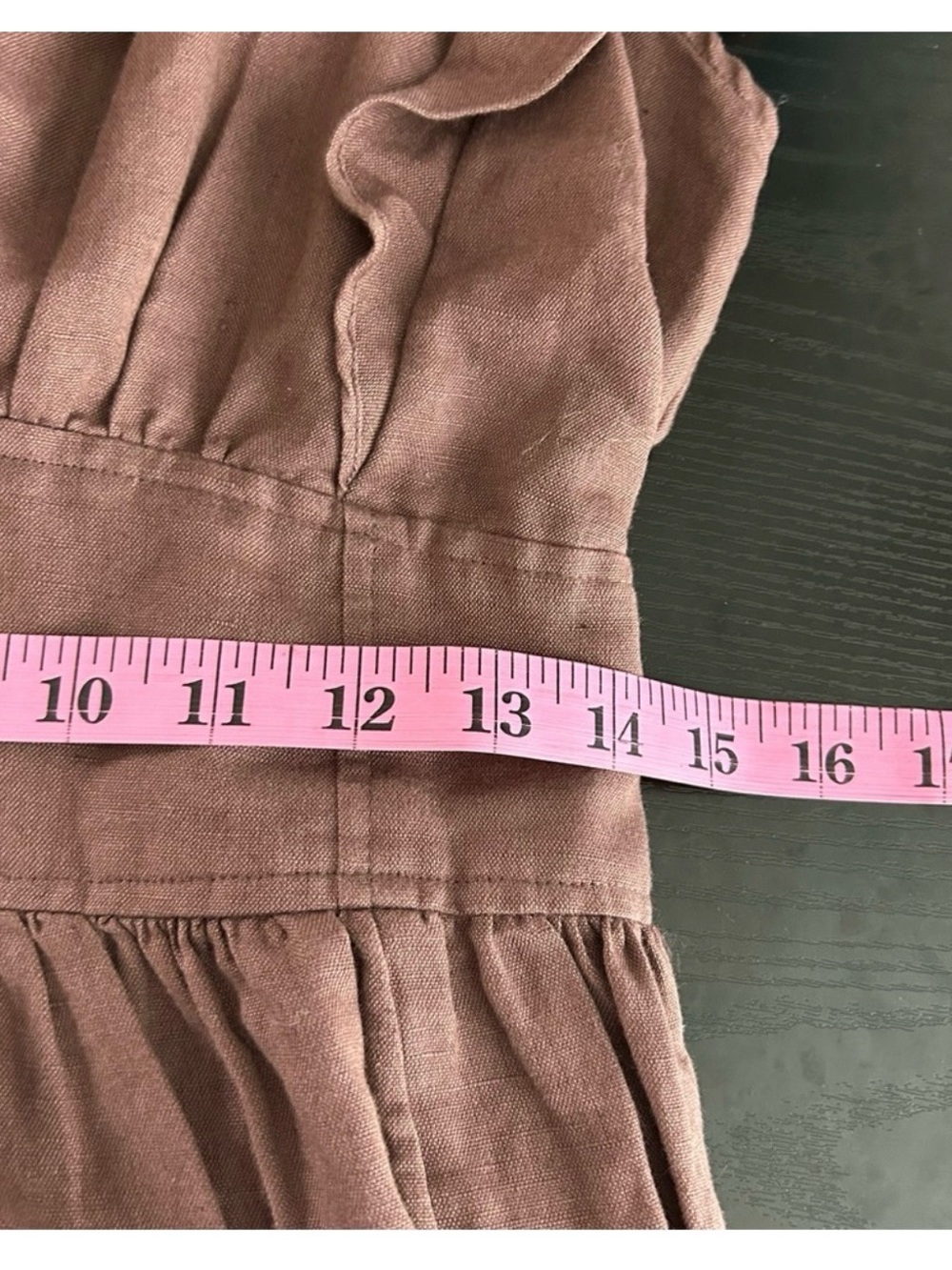 Free People Brown Ruffle-Back Mini Dress - Picture 7 of 11